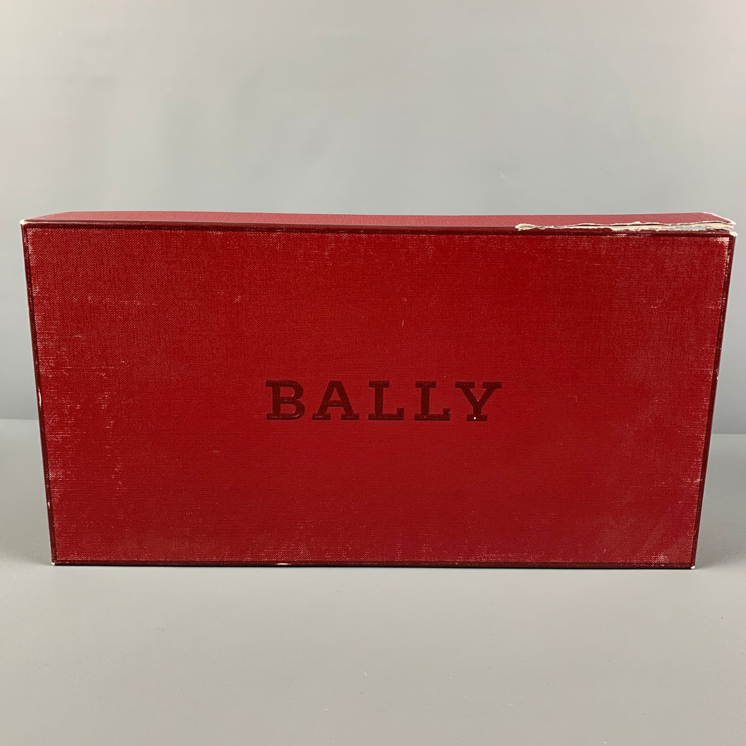 BALLY Size 7.5 Honey Leather Slip On Loafers