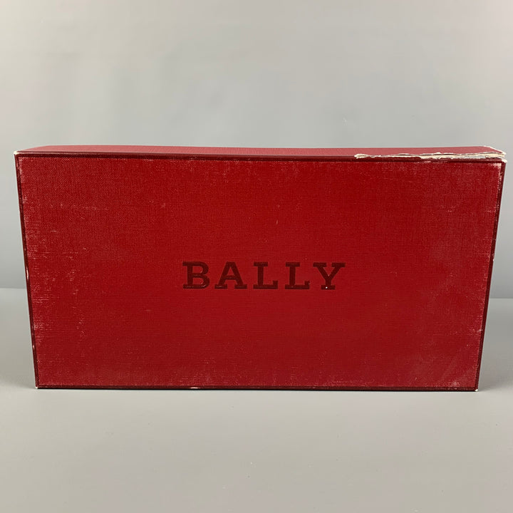 BALLY Size 7.5 Honey Leather Slip On Loafers