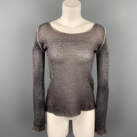 AVANT TOI Taille S Pull à col rond en cachemire tricoté gris et violet