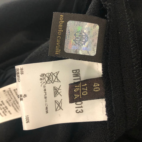 ROBERTO CAVALLI Size 4 Black Virgin Wool Solid High Waisted Dress Pants