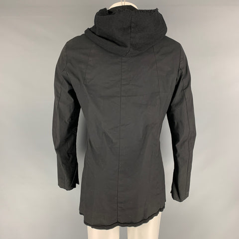 LOST & FOUND Chest Size M Size M Black Cotton Hooded Jacket