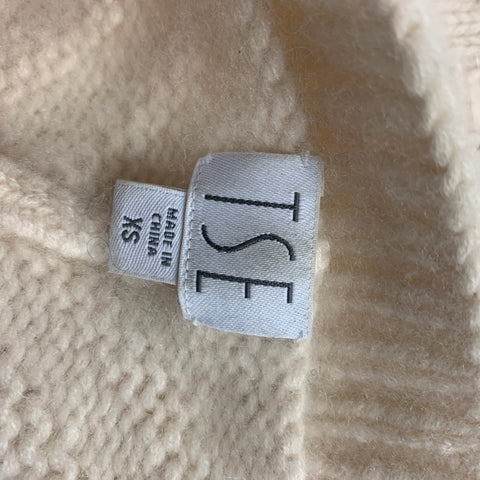 TSE Size XS Cream Knitted Cashmere Cardigan