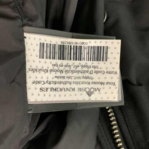MOOSE KNUCKLES Size L Black Cotton Nylon Padded Coat