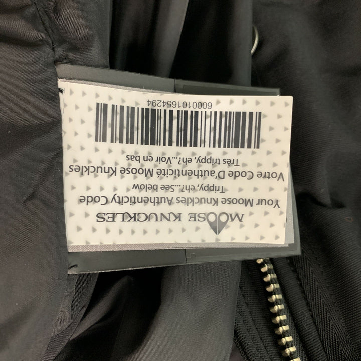 MOOSE KNUCKLES Size L Black Cotton Nylon Padded Coat