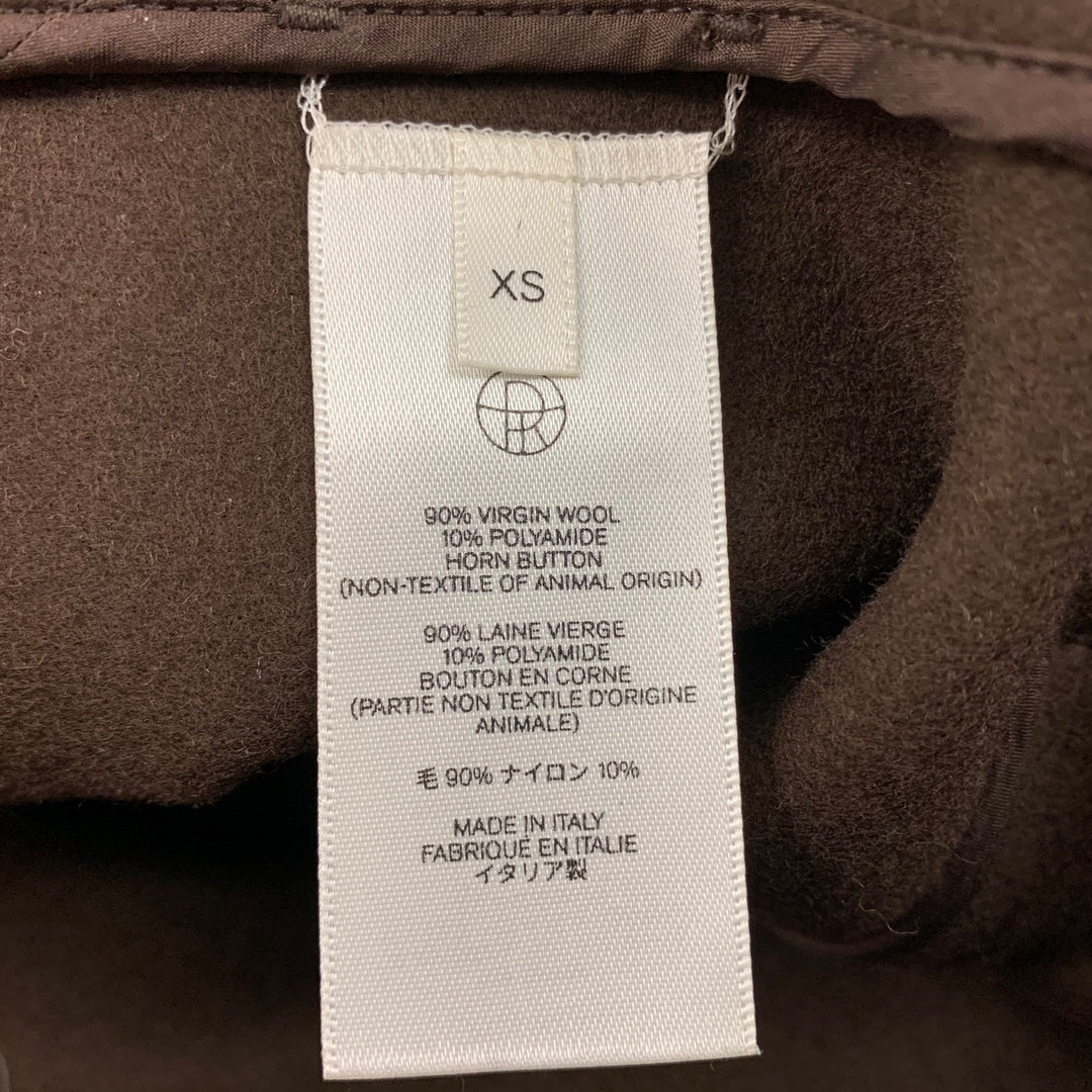 THE ROW Falda Paperbag Benito con cinturón y poliamida en lana marrón Talla XS