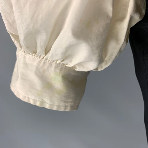 Vintage MOSCHINO COUTURE Size S Black & Cream Acetate Blend Jacket