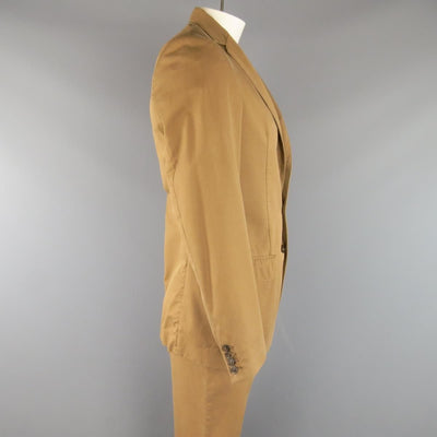 MAISON MARTIN MARGIELA 38 Tan Brown Cotton Chino Casual Suit