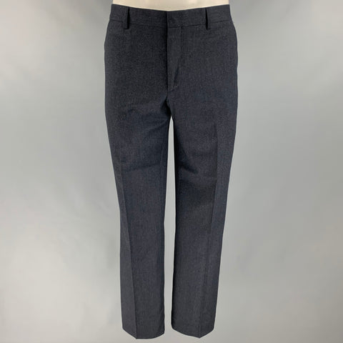 PAUL SMITH Size 42 Navy Wool Silk Notch Lapel Suit