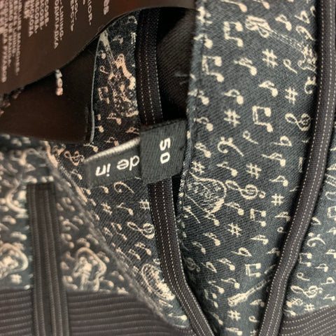 THE KOOPLES Taille 40 Manteau de sport à revers en laine à fines rayures marine