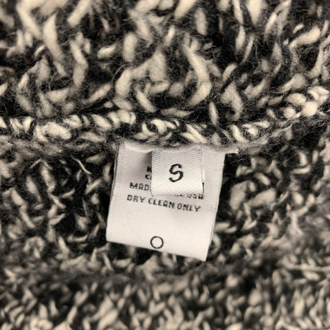 THE ELDER STATESMAN Size S Black White Cashmere Marbled Zip Up Cardigan - Womens