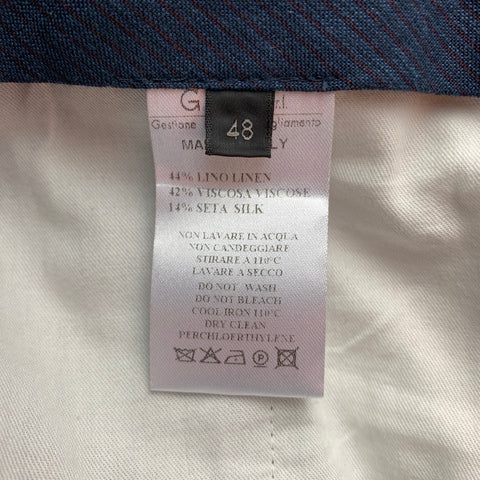 MESSAGERIE Size 32 Purple Heather Linen Blend Cuffed Dress Pants