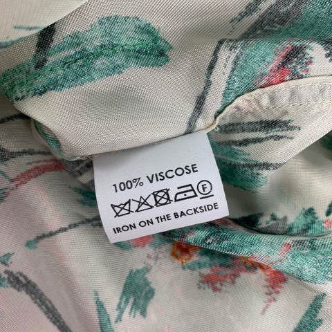 DRIES VAN NOTEN SS 20 Size M Multi-Color Sequined Viscose Camp Short Sleeve Shirt