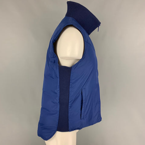 MARC JACOBS Chaleco con cremallera de poliéster acolchado azul talla M