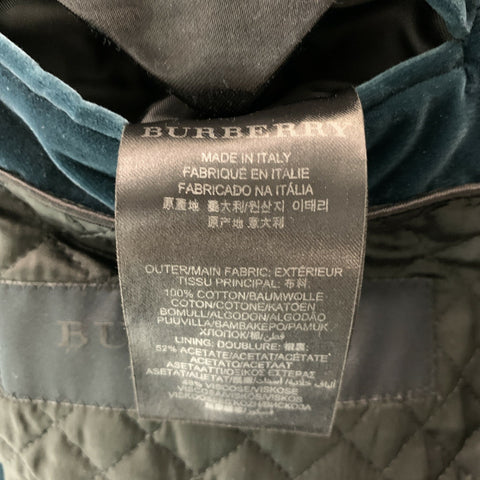 BURBERRY PRORSUM Size 42 Blue Velvet Notch Lapel Sport Coat