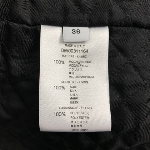 GIVENCHY AW 18 Size S/M Black White Faux Fur Modacrylic Oversized Coat