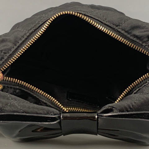 MOSCHINO Black Quilted Mini Handbag & Leather Goods