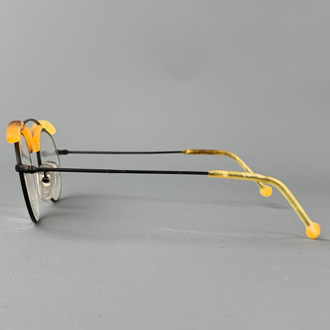LAEYEWORKS TOJO Monturas de metal de acetato negro y beige