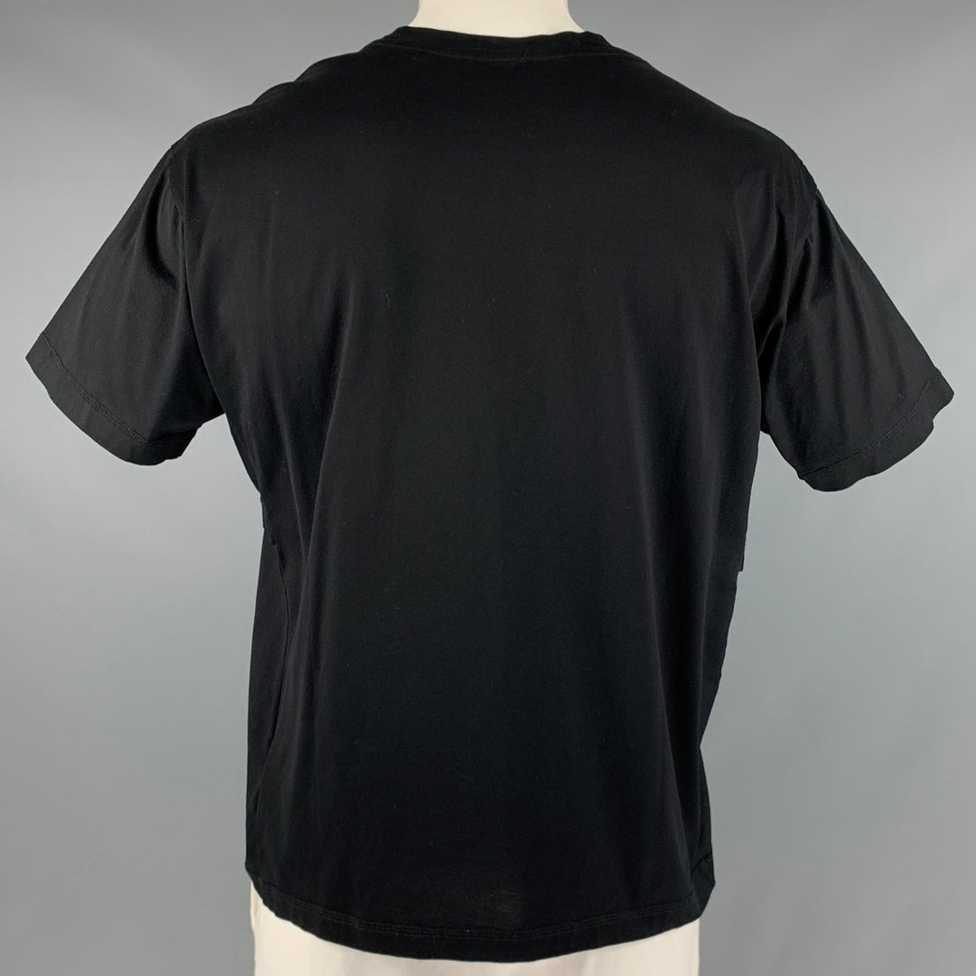 MONCLER Camiseta de manga corta de algodón negra Talla XL