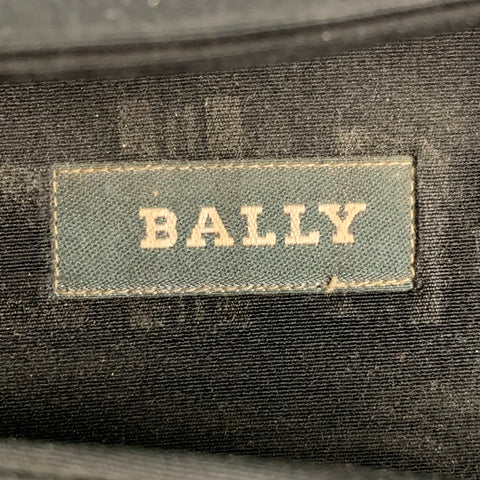 BALLY Size 12 Black Woven Silk Slip On Loafers