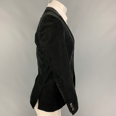 THE KOOPLES Taille 36 Manteau de sport en coton velours côtelé noir