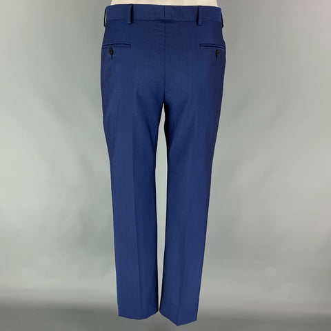 PAUL SMITH The Byard Size 36 Regular Blue Wool / Mohair Notch Lapel Suit