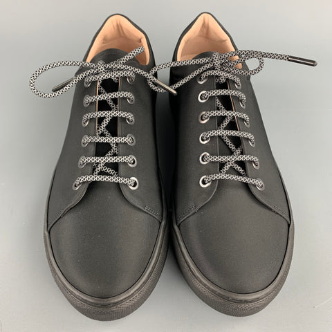 THEORY Size 8 Black Nylon Trainer Sneakers