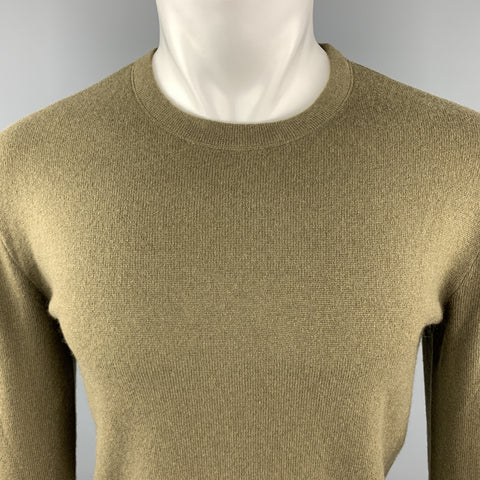 RALPH LAUREN Pull à col rond en cachemire olive taille S