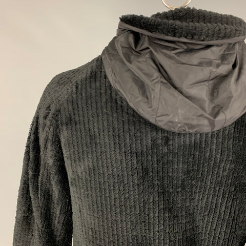 MONCLER Size L Black Fleece Polyester 2 Piece Set