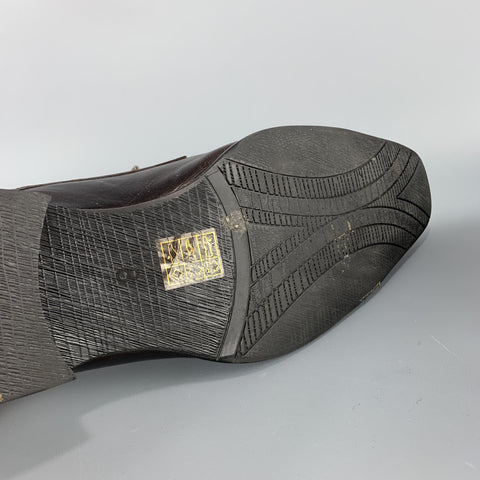 KENNETH COLE Size 8 Dark Brown Leather Squared Toe Lace Up