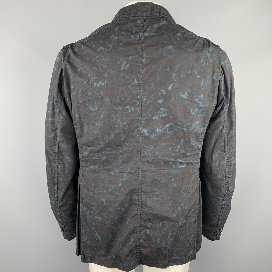 ENGINEERED GARMENTS Size 42 Navy Marbled Cotton Notch Lapel Sport Coat