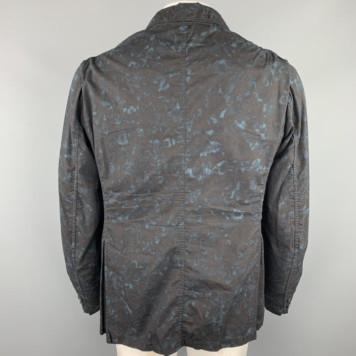ENGINEERED GARMENTS Size 42 Navy Marbled Cotton Notch Lapel Sport Coat