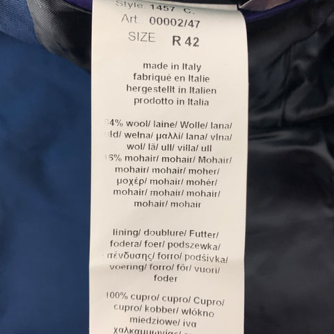 PAUL SMITH Size 42 Regular Blue Wool Notch Lapel Suit