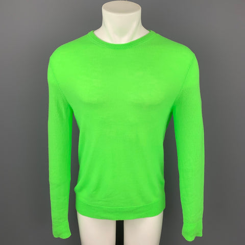 NICK WOOSTER x PAUL SHARK Size M Green Cashmere / Nylon Crew-Neck Pullover