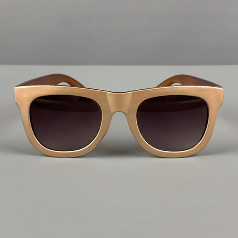 Lunettes de soleil en acétate bronze NO BRAND