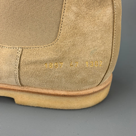 COMMON PROJECTS Size 14 Beige Suede Pull On Chelsea Boots