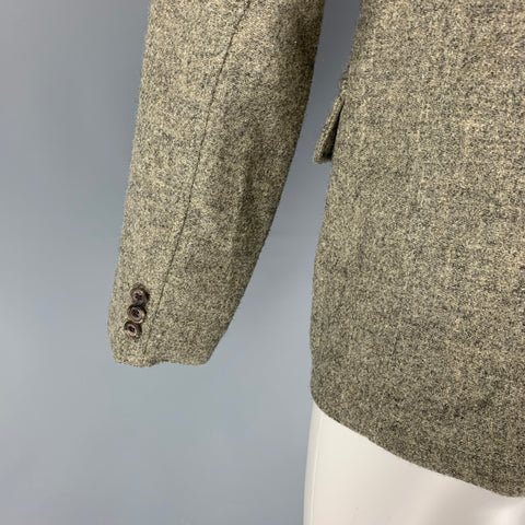 MARK McNAIRY Size 40 Olive Grey Heather Wool Notch Lapel Sport Coat