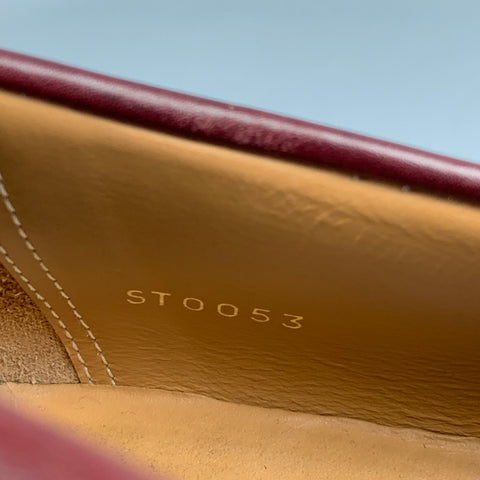 LOUIS VUITTON Size 10 Burgundy Leather Square Toe Loafers