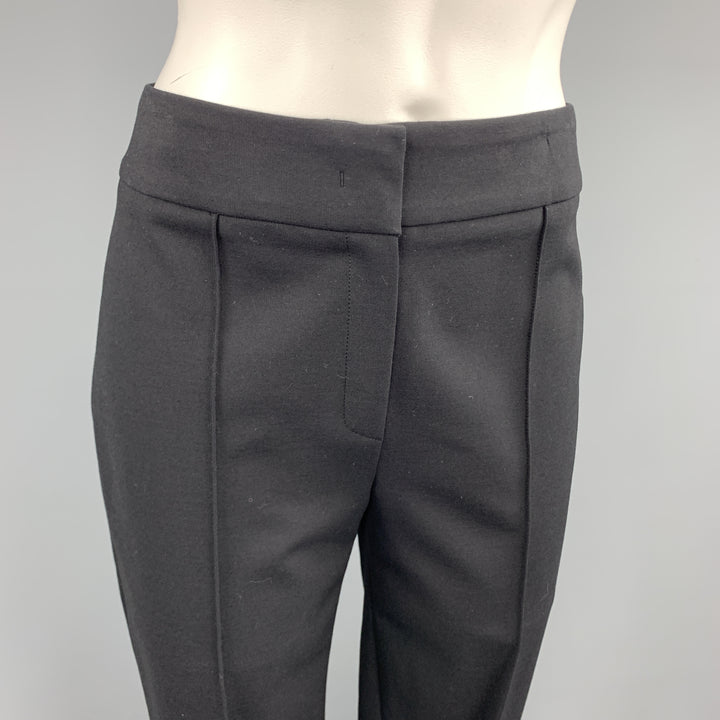 ESCADA Size 4 Black Slim Fit Flat Front Seam Dress Pants