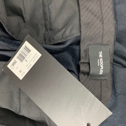 THE KOOPLES Taille 42 Costume à revers cranté en coton velours côtelé noir