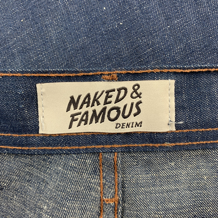 NAKED AND FAMOUS Weird Guy Size 31 Indigo Selvedge Denim Jeans