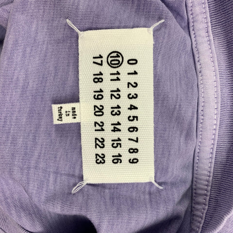 MAISON MARGIELA Size L Lavender Cotton Crew-Neck T-shirt