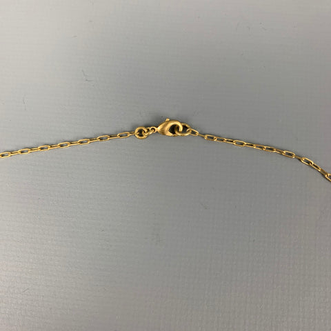 BANANA REPUBLIC Gold Brown Chain Link Stone Necklace