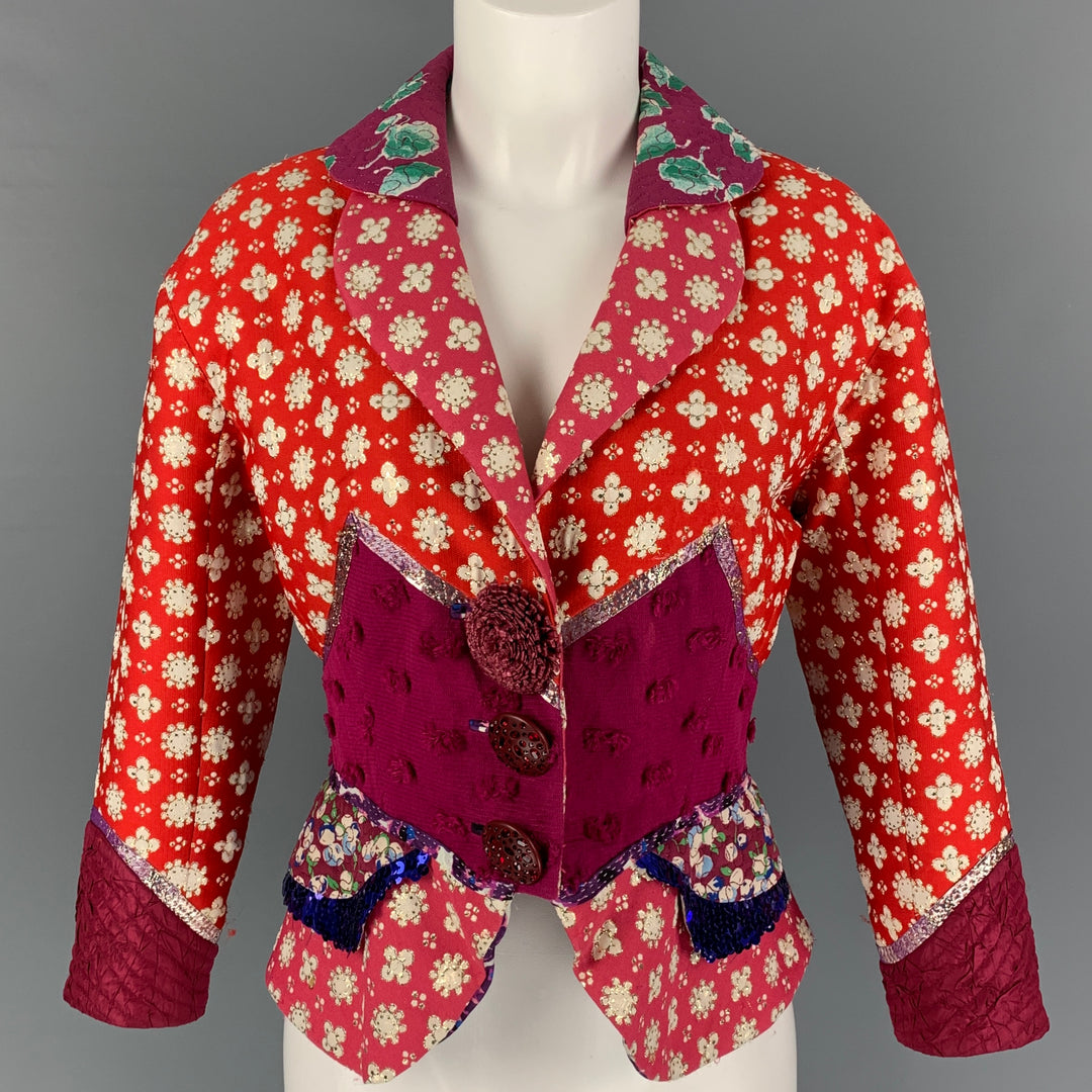 LOUIS VUITTON Size 6 Multi-Color Embroidered Polyester Blend Jacket
