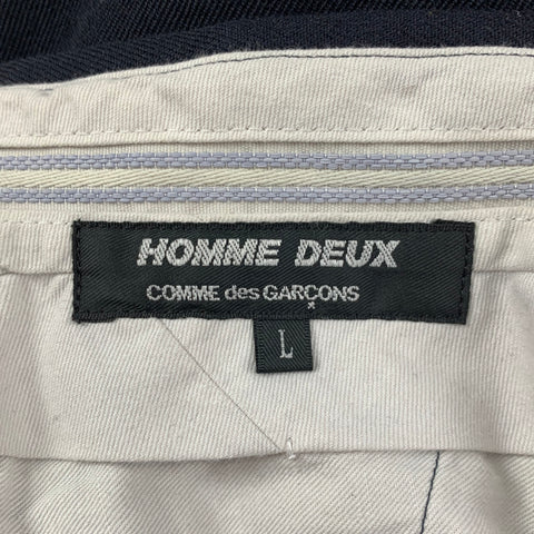 COMME des GARCONS HOMME DEUX Size L Navy Wool Pleated Shorts
