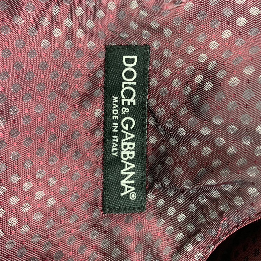 DOLCE &amp; GABBANA Talla 34 Chaleco con botones de seda burdeos