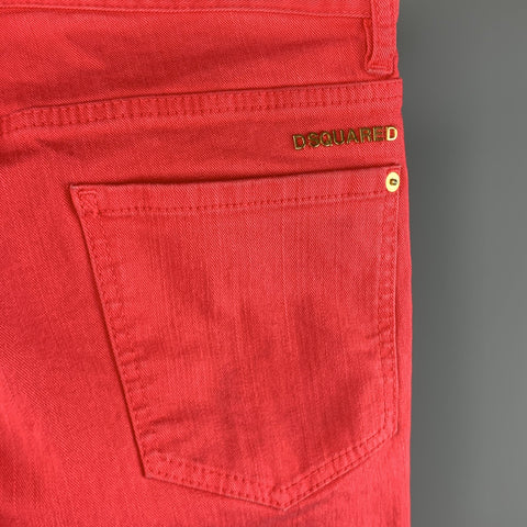 DSQUARED2 Size 32 Salmon Denim Button Fly Jeans