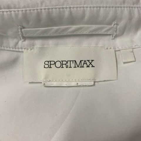 SPORTMAX Blusa Plisada Blanca Talla S