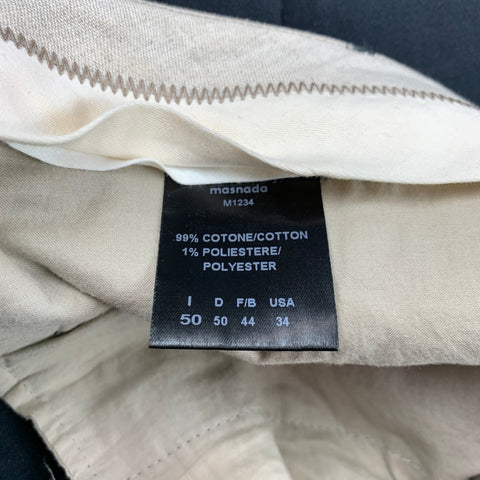 ETICHETTA TOSCANA Size 34 Black Cotton / Polyester Narrow Leg Casual Pants