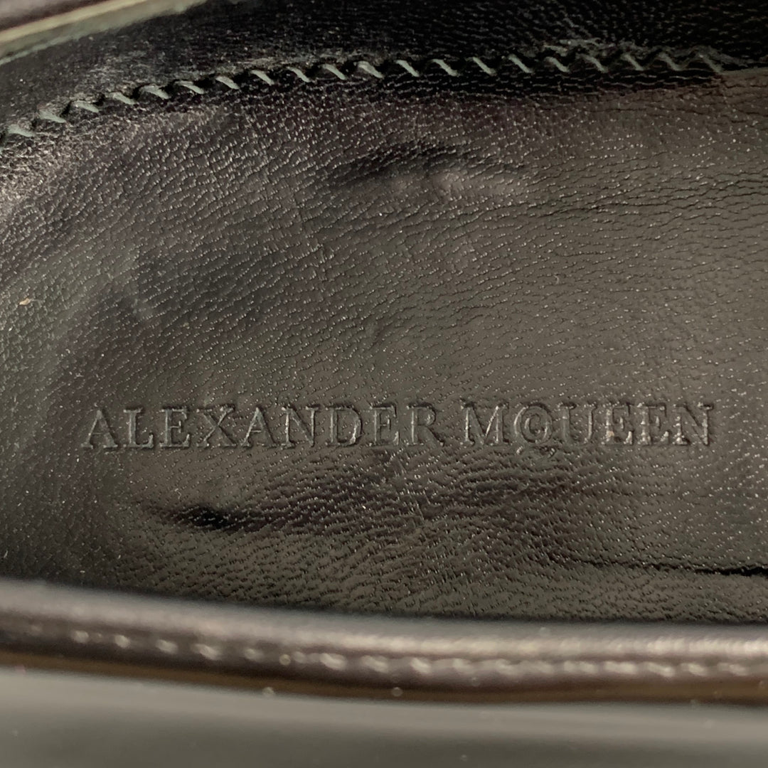 ALEXANDER MCQUEEN Size 9 Black Silver Studded Leather Slip On Loafers