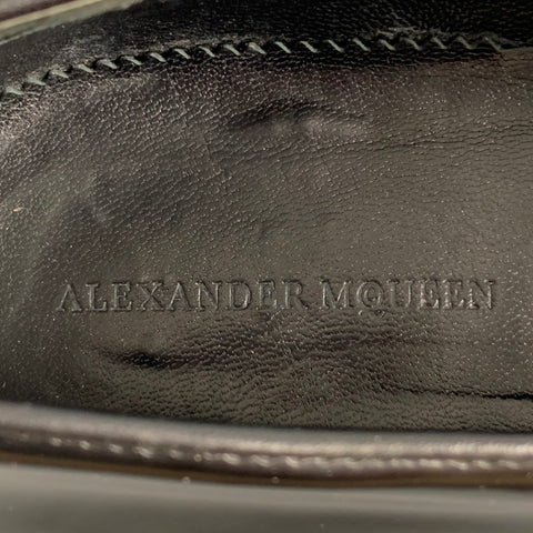 ALEXANDER MCQUEEN Size 9 Black Silver Studded Leather Slip On Loafers